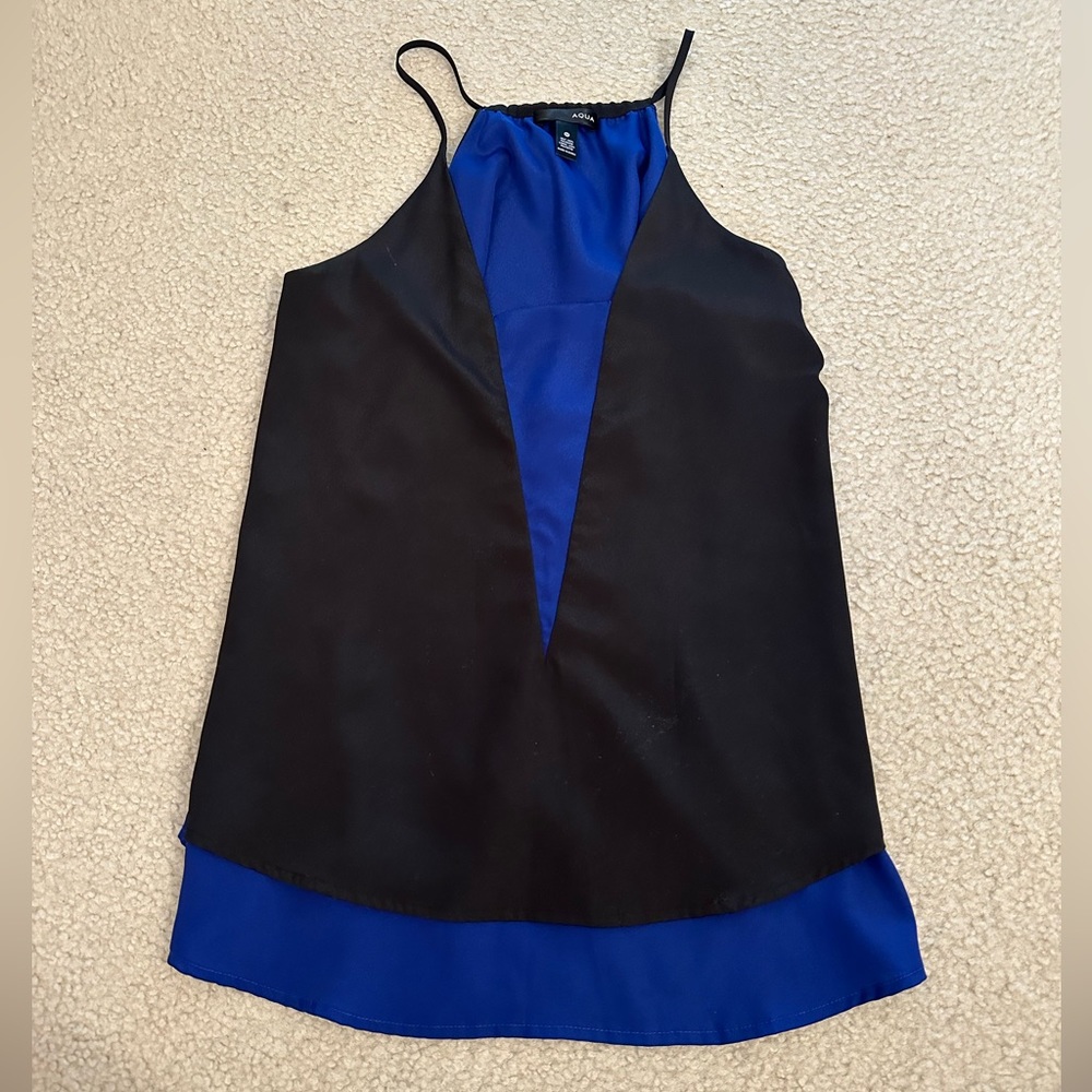 AQUA Black and Blue Tank